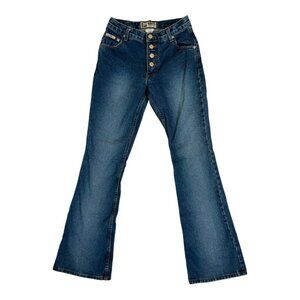 Vintage Interstate Jeans IS Girl Women’s Size 5 Y2K Flare Boot Cut Blue Denim